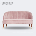 Гостиная мебель ткань розовый деревянный диван с высокое качество